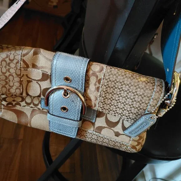 Coach Vintage Y2K Optic Signature Demi Shoulder Bag (No. C05Q-3689)